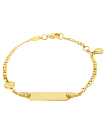 Gold Bracelet - 10ct Yellow Gold ID Charm Bracelet - 781357