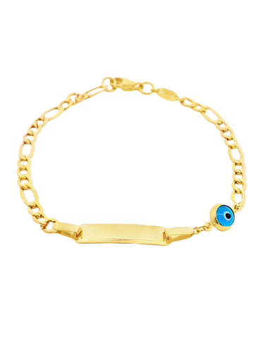 Gold Bracelet -  10ct Yellow Gold ID Charm Bracelet - 781314