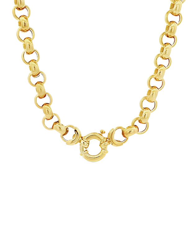 Gold Chain-10ct Yellow Gold Belcher 50cm Chain -787030