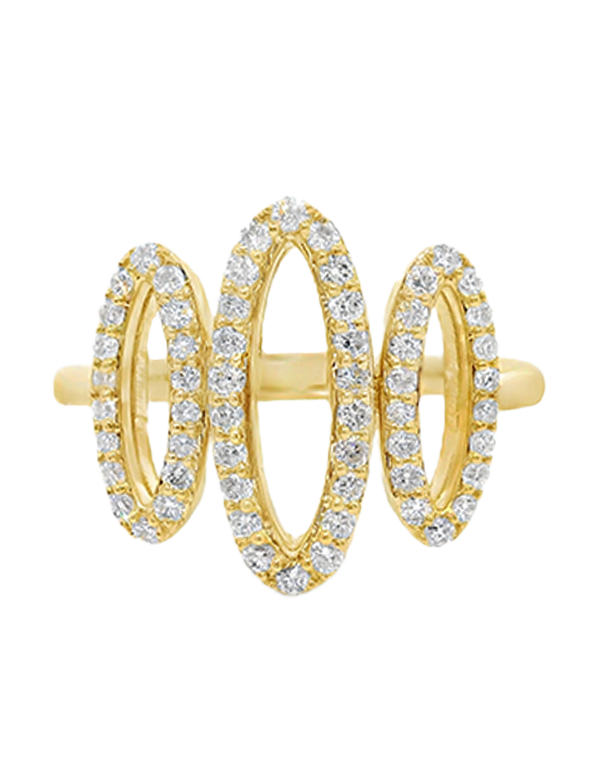 10ct Yellow Gold Diamond Set Ring -789358