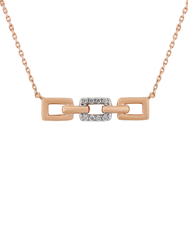 10ct Rose Gold Diamond Necklet- 789202