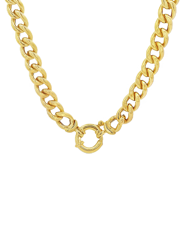 Gold Chain-10ct Yellow Gold Curb 50cm Chain-787032