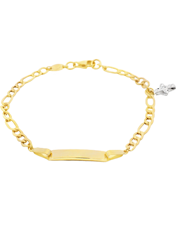 Gold Bracelet - 10ct Yellow Gold ID Charm Bracelet - 781347