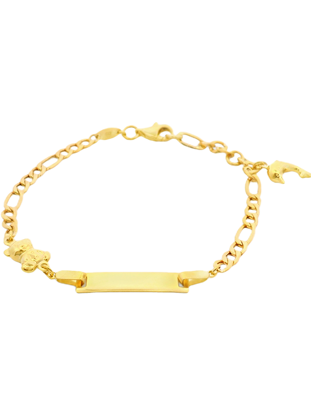 Gold Bracelet - 10ct Yellow Gold ID Charm Bracelet - 781367