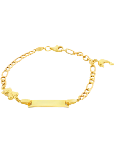 Gold Bracelet - 10ct Yellow Gold ID Charm Bracelet - 781367