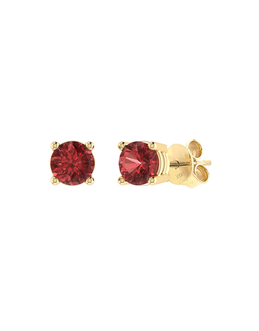 Garnet Earrings - 10ct Yellow Gold Garnet Stud Earrings - 788140