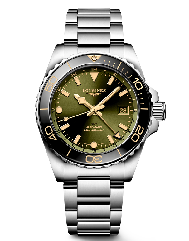 Longines Hydroconquest GMT - Automatic Green Dial Steel - L3.790.4.06.6 - 790219
