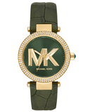 Michael Kors Parker Three-Hand Green Leather Watch - MK4724 - 787752