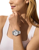 Michael Kors-Maren Chronograph Silver Leather Watch-MK7509-789088