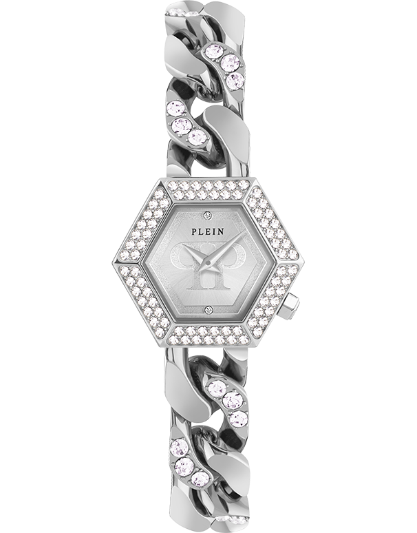 Philipp Plein - The Hexagon Quartz Groumette Crystal 28mm Watch - PWWBA0123 - 788075