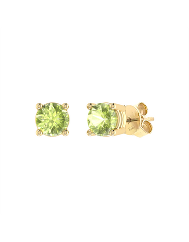 Peridot Earrings - 10ct Yellow Gold Peridot Stud Earrings - 788143