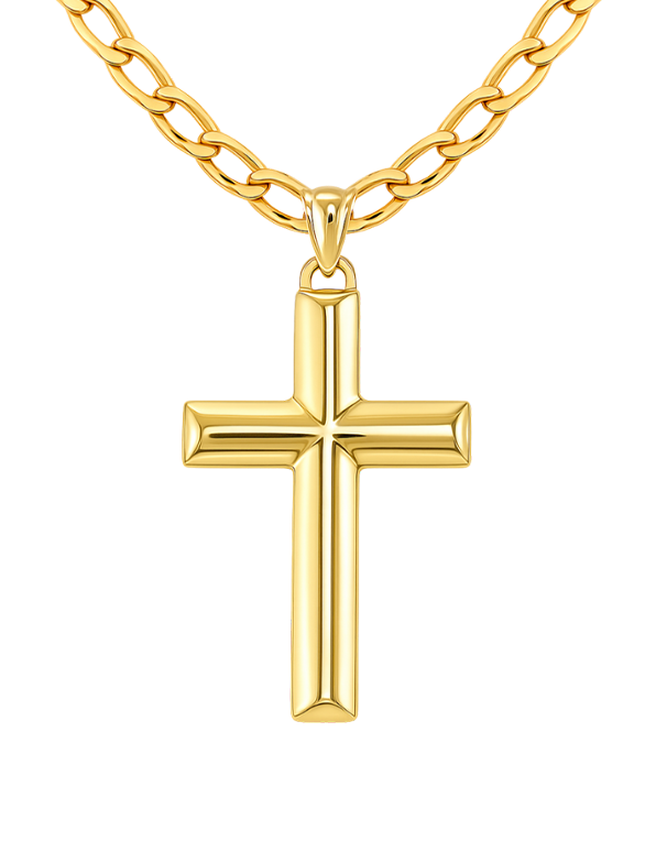 Gold Pendant- 10ct Yellow Gold Cross- 763314
