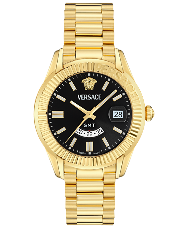 Versace - Apodis GMT Black Dial Gold - VE0U00625 - 790202