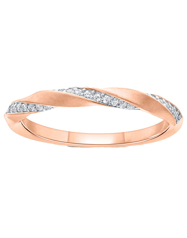 10ct Rose Gold Diamond Set Ring- 788306