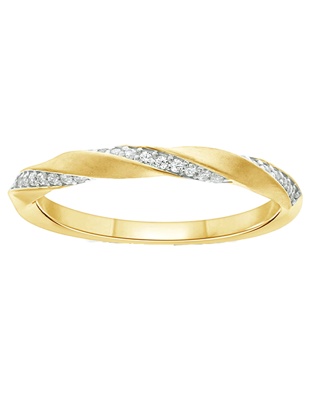 10ct Yellow Gold Diamond Set Ring- 788276