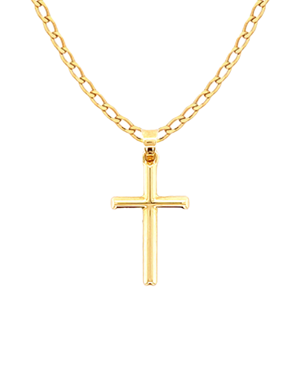 Gold Pendant- 10ct Yellow Gold Cross- 780772
