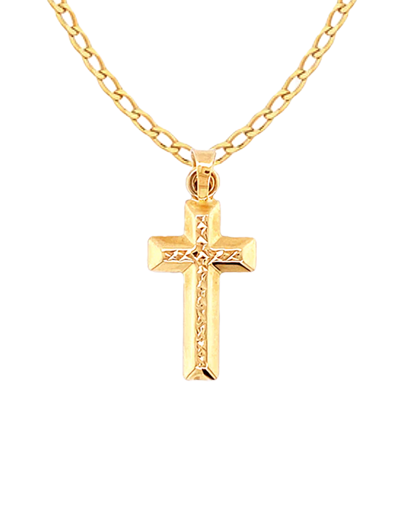 Gold Pendant- 10ct Yellow Gold Cross - 780751