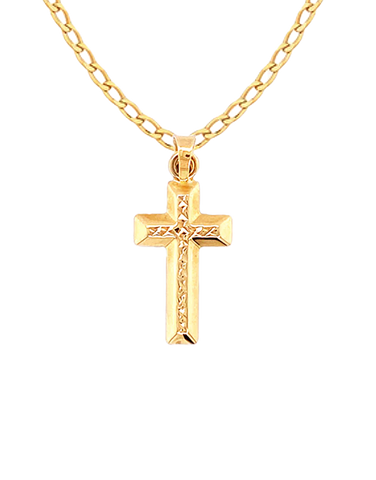 Gold Pendant- 10ct Yellow Gold Cross - 780751