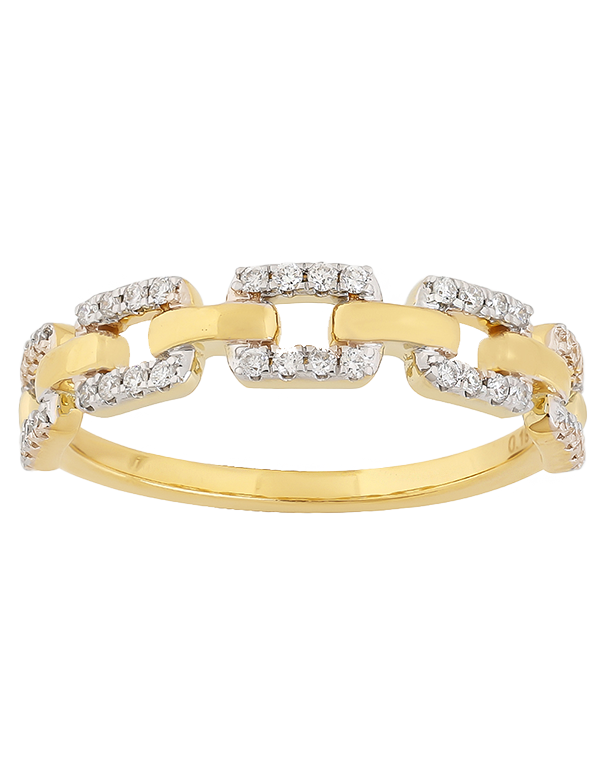 10ct Yellow Gold Diamond Set Ring-789204