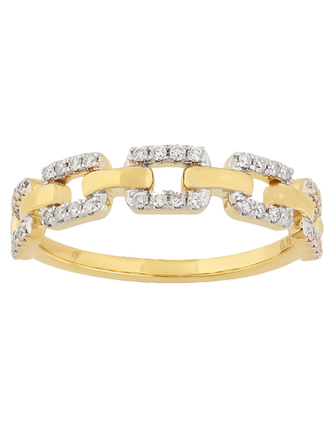10ct Yellow Gold Diamond Set Ring-789204