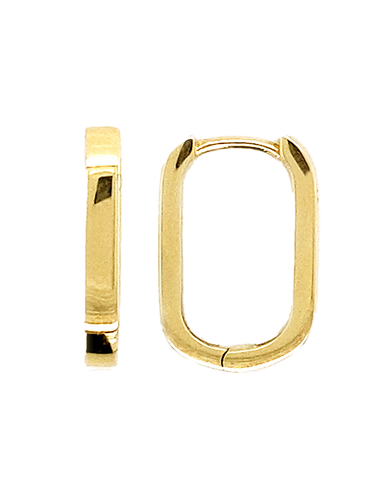 10ct Yellow Gold Paperclip Huggie Earrings- 789271