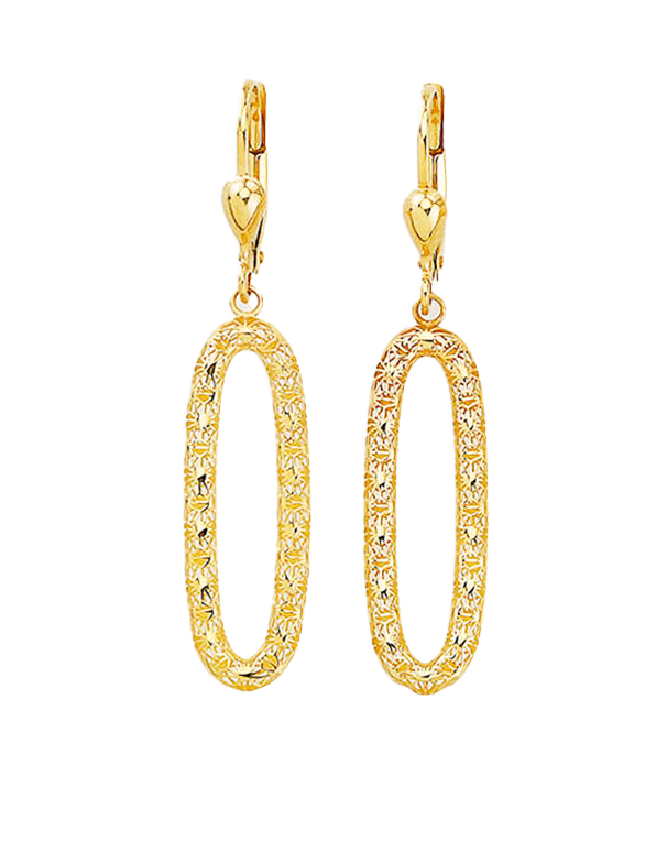 10ct Yellow Gold Drop Earrings - 789246