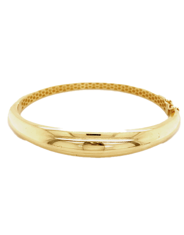 10ct Yellow Gold Polished Hinged Bangle- 789411