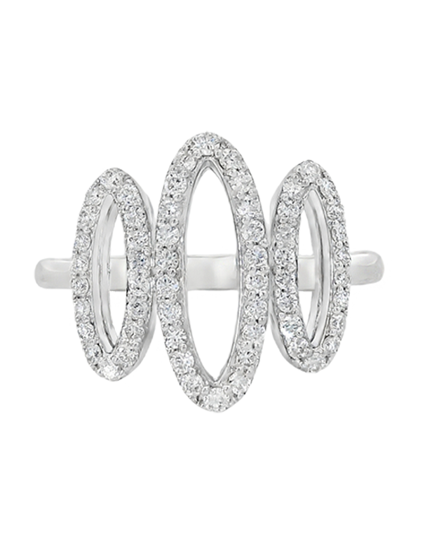 10ct White Gold Diamond Set Ring - 789359