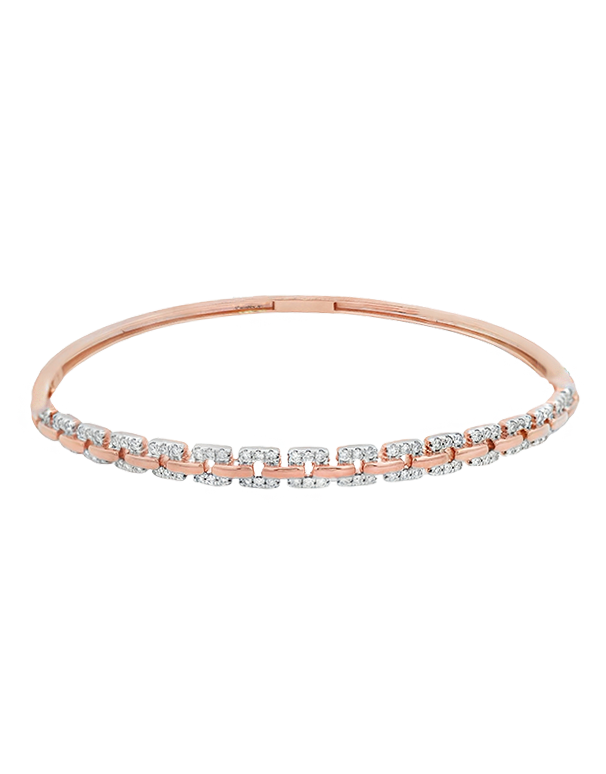 Diamond Bangle - 10ct Rose Gold Diamond Set Bangle – 789286