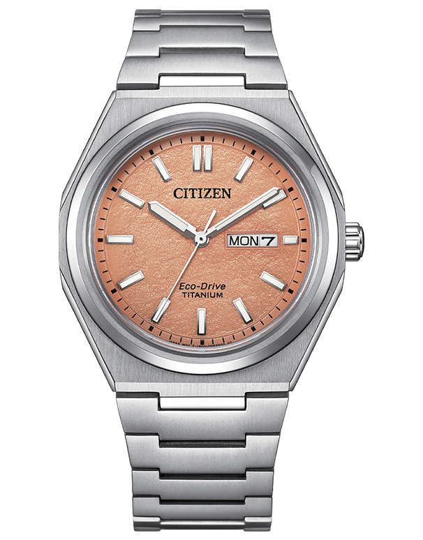 Citizen - Eco-Drive Zenshin Super Titanium Chronograph Orange Dial 39mm - AW0130-85Z	- 789673