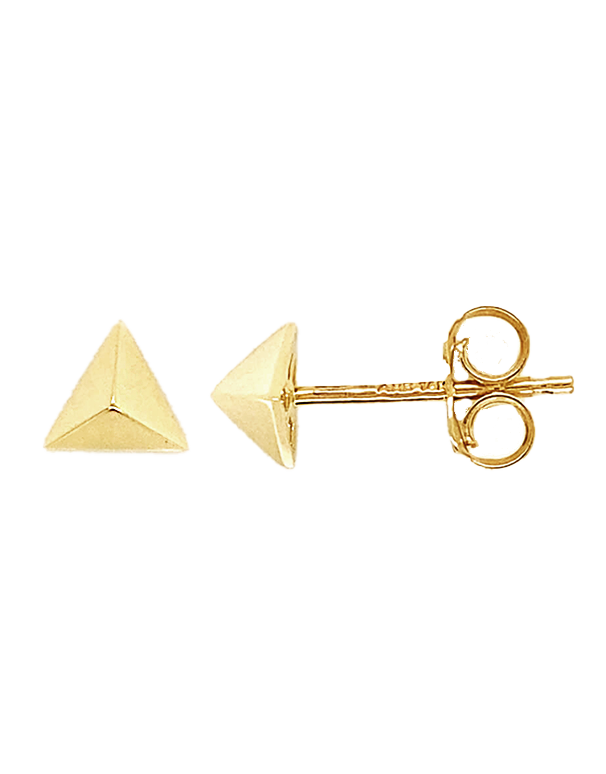 10ct Yellow Gold Pyramid Stud Earrings- 784027