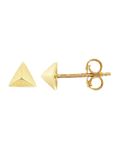 10ct Yellow Gold Pyramid Stud Earrings- 784027