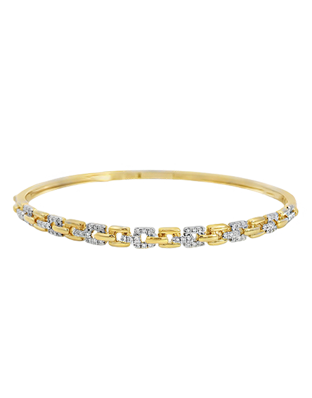 Diamond Bangle - 10ct Yellow Gold Diamond Set Bangle – 789285