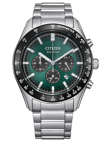 Citizen - Eco-Drive Steel Chrono Green Dial 43mm - CA4674-58X - 789678