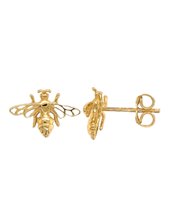 10ct Yellow Gold Bee Stud Earrings- 784000