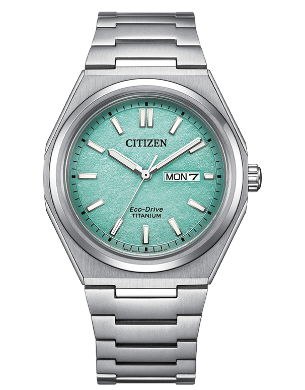 Citizen - Eco-Drive Zenshin Super Titanium Chronograph Turquoise Dial 39mm - AW0130-85M - 789672