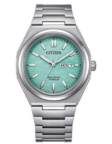 Citizen - Eco-Drive Zenshin Super Titanium Chronograph Turquoise Dial 39mm - AW0130-85M - 789672