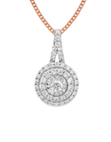 10ct Rose Gold Diamond Set Pendant- 789213