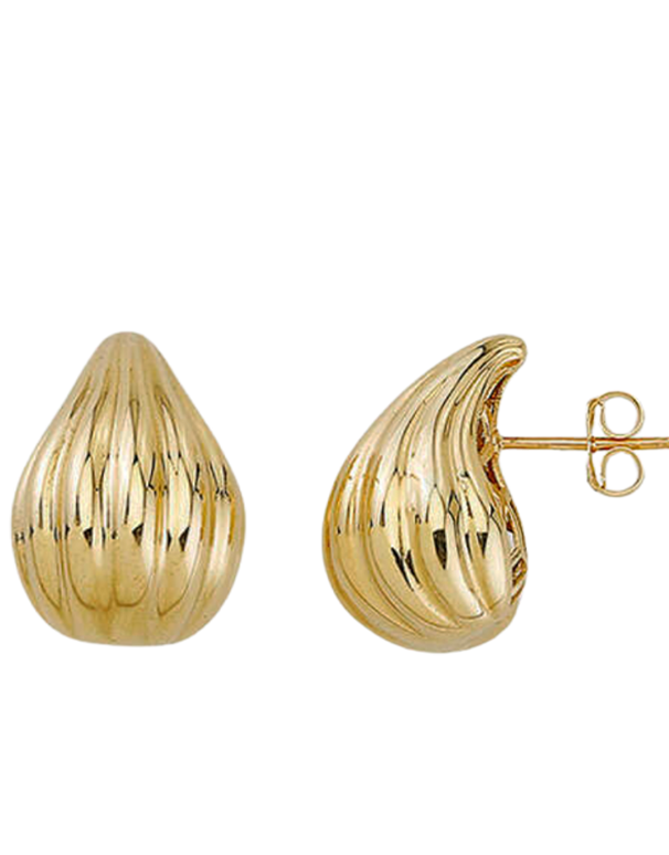10ct Yellow Gold Tear Drop Stud Earrings- 789258