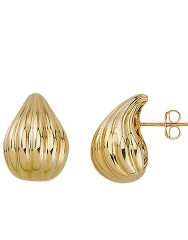 10ct Yellow Gold Tear Drop Stud Earrings- 789258