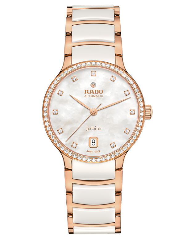 Rado - Centrix Auto Mop Dia 2Tone White Ceramic 35MM - R30230902 - 789046