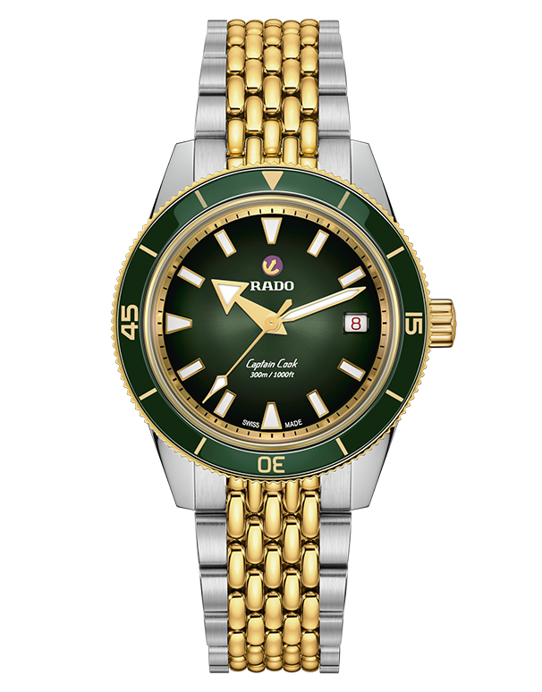 Rado - Captain Cook Auto Green Dual 2Tone Steel 39MM - R32225313 - 790255