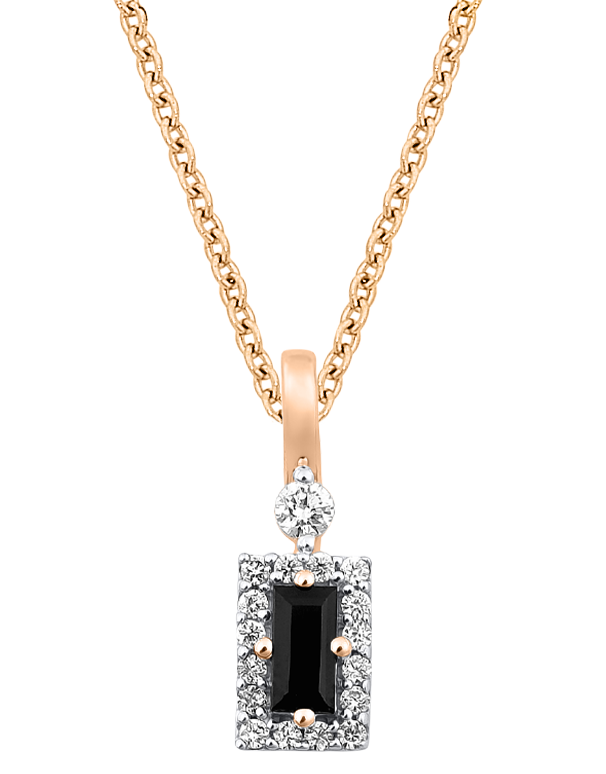 Sapphire Pendant - 10ct Yellow Gold Sapphire & Diamond Set Pendant - 784053