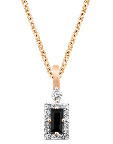 Sapphire Pendant - 10ct Yellow Gold Sapphire & Diamond Set Pendant - 784053