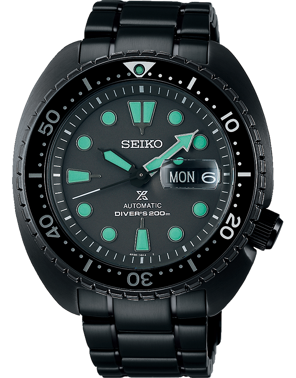 Seiko - Prospex Black Series Night Vision Turtle Watch - SRPK43K - 788329