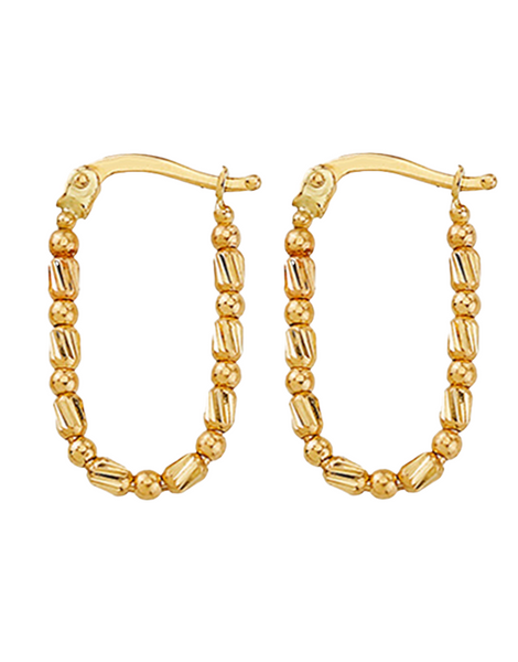 Chia Yellow Gold Hoop Earring