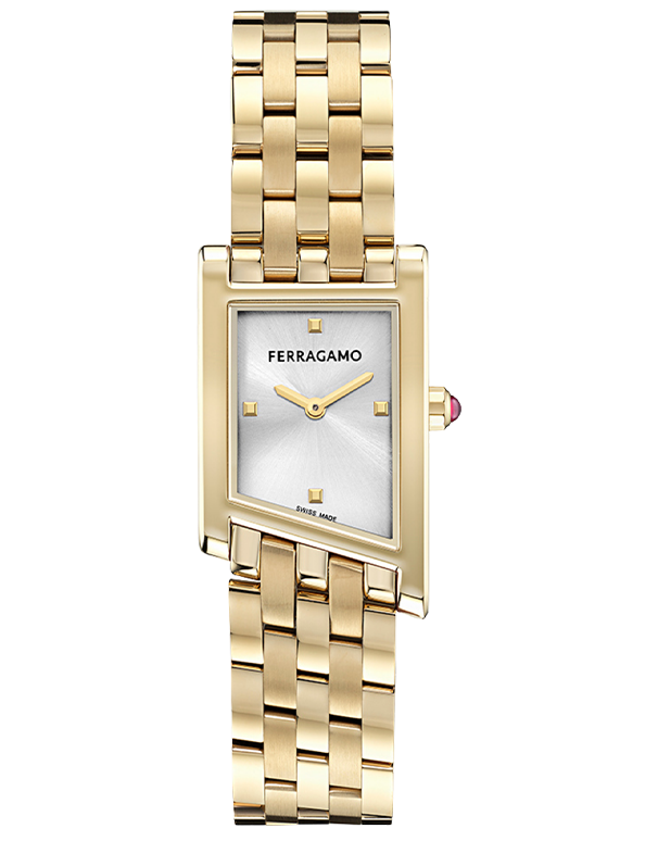 Ferragamo - Asymetrique Quartz Silver Dial Gold 22 x 36mm - SFYT00625 - 790011