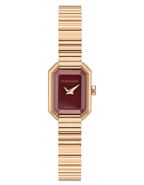 Ferragamo - Tank Petite Qtz Burgundy Dial Rose 15 x 20mm - SFTI00625 - 789998