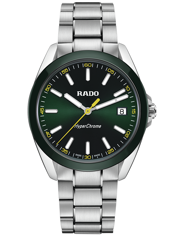Rado - Hyperchrome Qtz Green Dial Steel 41.5mm - R32280313 - 790063