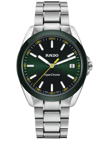 Rado - Hyperchrome Qtz Green Dial Steel 41.5mm - R32280313 - 790063